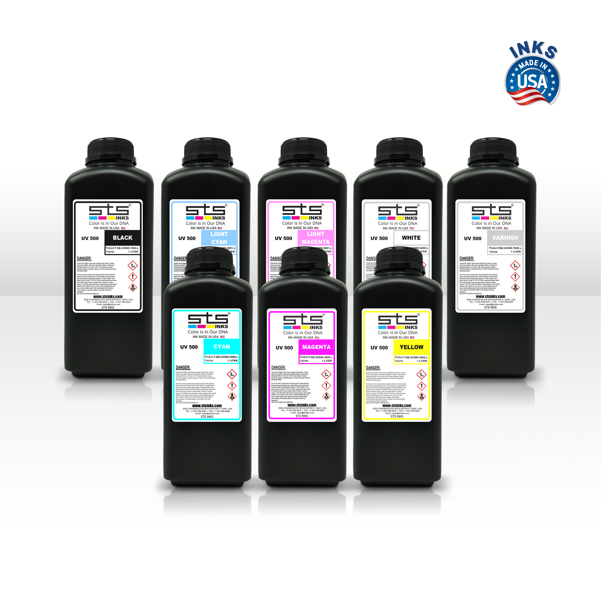 STS Inks Replacement UV 500 Cure Ink | 1L Bottle