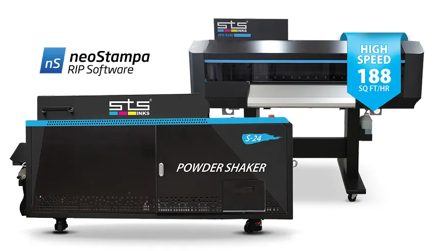 STS 24” XPD 924 DTF Printer with S20 Powder Shaker STS 24” XPD 924 DTF Printer with S20 Powder Shaker